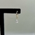 Brinco Argola com Pêndulo de Gota em Zircônia Folheado a Ouro
