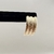 Brinco Meia Argola Linhas Folheada a Ouro 18K