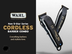 Wahl Barber Combo Cordless - Magic Clip + Detailer Li Black 5 Star Profesional - Barbertools
