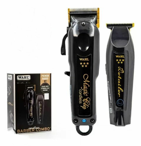 Wahl Barber Combo Cordless - Magic Clip + Detailer Li Black 5 Star Profesional