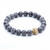 Pulseiras Leão Jasper com Contas - Prata Sólida na internet