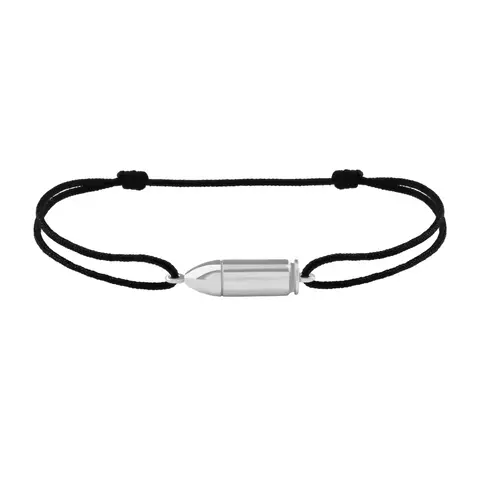 Pulseira Bullet Macrame em Prata