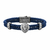 Pulseira de Couro Leão - Prata Sólida - Atolyestone Brasil