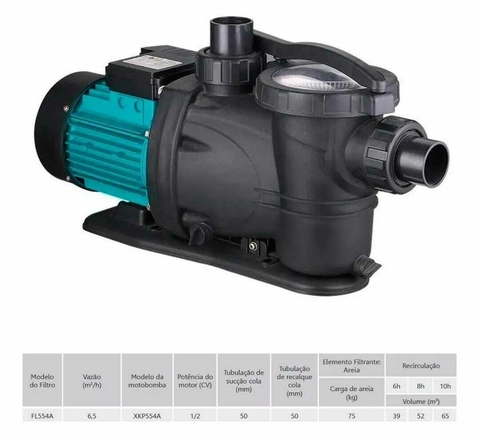 BOMBA PISCINA LEPONO XKP554A 1/2 HP MON 220V PDR