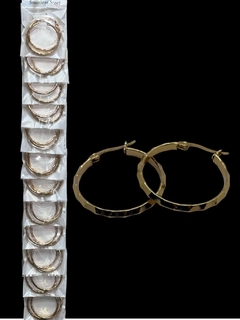 95B-6 Argollas de acero dorado por docena 30mm
