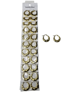 139 B 38 Aros de acero dorado - Shes Accesorios