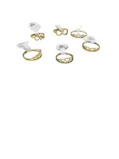 449 B Anillos por caja acero dorado en internet