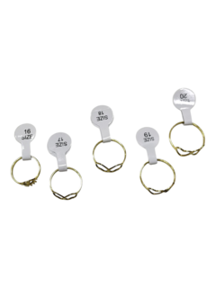 457 B Anillos por caja acero dorado - tienda online