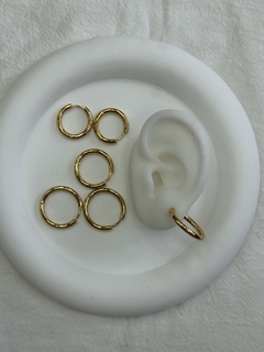 105B Argollitas de acero dorado x12 tamaño surtidos - comprar online
