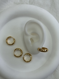 416B3 Argollitas de acero dorado x12 - comprar online
