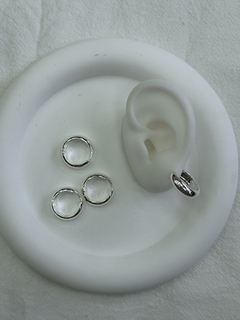 416C4 Argollitas de acero blanco x12 - comprar online