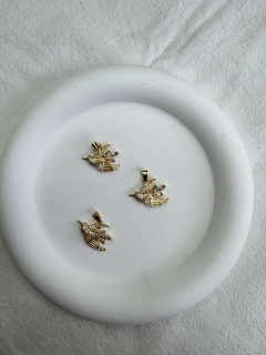 420-4B Dijes colibrí dorado x12 - comprar online