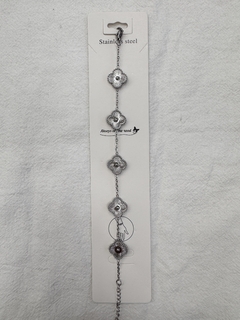 Pulsera trebol acero - - comprar online