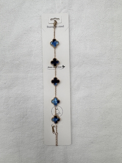 Pulsera trébol acero dorado - comprar online
