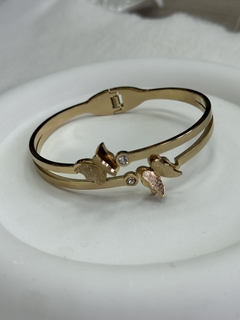 Esclava acero dorado - comprar online