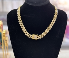 DJ 111 Collar cubana dorada - comprar online