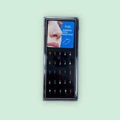 piercing argollita con piedra *40 acero - comprar online