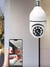 Câmera de vigilância WiFi Bulb E27, visão noturna colorida, rotação de 360