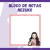 Bloquinho de Notas - Nezuko | Bloco de Notas Folhas Destacáveis Demon Slayer