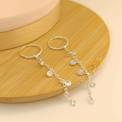 Argolla de plata + piedras