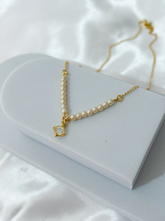 COLAR PEROLA ZIRCONIA