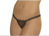 Tanga de red Negra con puntilla