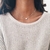 Imagem do Simple Fashion Gold Color Double-sided Love Pendant Necklaces Clavicle Chains Necklace Women Jewelry Valentines Day Gift