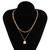 Retro Simple Oil Drop Moon Tag Necklace - loja online