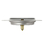 Ralo Click Inox Quadrado para Banheiro, 10 cm, 10 cm Inox GH052