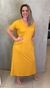Vestido Camilão Midi Viscolycra Fendas Laterais e Decote V - DiCari