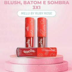 3x1 blush,batom e sombra Melu - comprar online