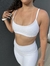 Conjunto top de viés & legging classic branco texturizado - comprar online