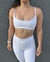Conjunto top de viés & legging classic branco texturizado