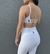 Conjunto top de viés & legging classic branco texturizado na internet