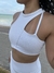 Conjunto top recortes nadador & short classic branco texturizado - comprar online