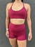 Conjunto top x cruzado & short recortes bordô - comprar online