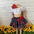 Saia/tiara Junina Xadrez 4 a 5 Anos