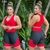 conjunto fitness - short longo e top - Vermelho