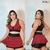 Conjunto fitness - saia shorts lycra e top