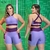 Conjunto fitness - short longo e top com costas trasnversais