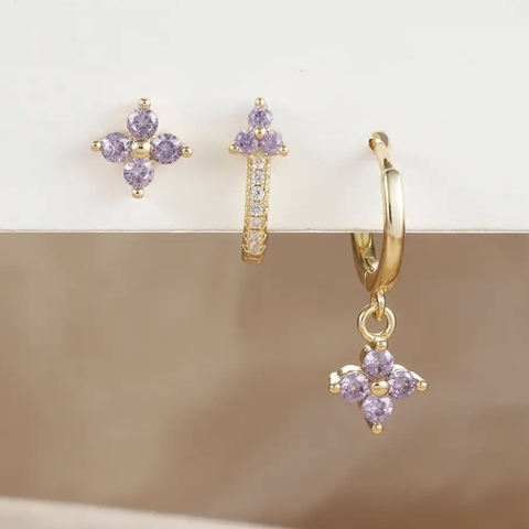 Set de aros lila