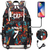 Bolsa com carregamento USB Football Star Backpack para crianças, CR7 Schoolbag, Travel No na internet