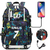 Bolsa com carregamento USB Football Star Backpack para crianças, CR7 Schoolbag, Travel No - comprar online