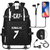 Bolsa com carregamento USB Football Star Backpack para crianças, CR7 Schoolbag, Travel No - fresh start