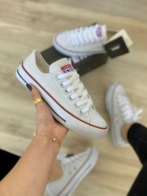 All Star courino branco listra vermelha - comprar online