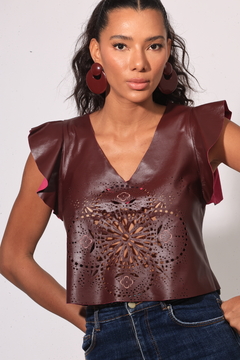 Top Olívia - Lu Giannini Moda Couro