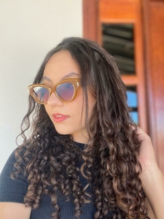 Óculos de Sol Atenas Lion Cat Eye - Caramelo 3714990 na internet