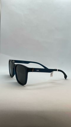 Óculos De Sol Lion Polarizado - Slim Preto Detalhe Azul - 00060418990
