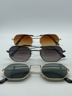 Óculos de Sol Orlando Octogonal - Verde com Dourado 7616590 na internet
