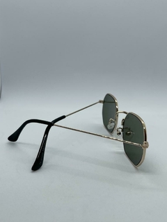 Óculos de Sol Orlando Octogonal - Verde com Dourado 7616590 - LION